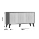 248-000029 Μπουφές Billie pakoworld ανθρακί-sonoma 149x40x77εκ