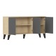 248-000034 Μπουφές Billie pakoworld sonoma-ανθρακί149x40x77εκ