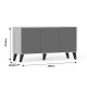 248-000034 Μπουφές Billie pakoworld sonoma-ανθρακί149x40x77εκ