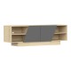 248-000030 Έπιπλο τηλεόρασης Stevie pakoworld sonoma-ανθρακί 160x40x50εκ