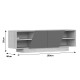 248-000030 Έπιπλο τηλεόρασης Stevie pakoworld sonoma-ανθρακί 160x40x50εκ