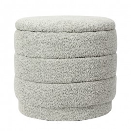 257-000046 Σκαμπό-μπαούλο Bettia pakoworld μπουκλέ μέντα Φ41x38.5εκ