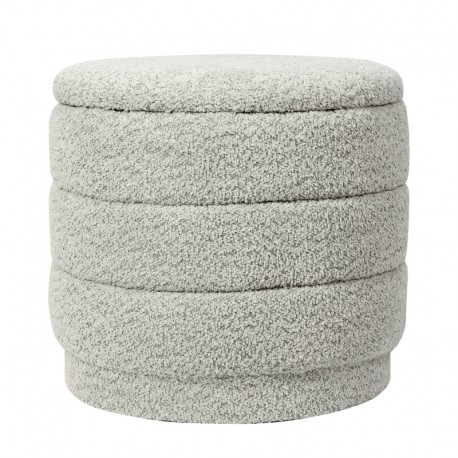 257-000046 Σκαμπό-μπαούλο Bettia pakoworld μπουκλέ μέντα Φ41x38.5εκ