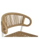 14840125 Σκαμπό Bar ArteLibre CEBU Λευκό/Φυσικό Αλουμίνιο/Rattan 60x60x99cm Φυσικό/Λευκό