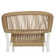 14840125 Σκαμπό Bar ArteLibre CEBU Λευκό/Φυσικό Αλουμίνιο/Rattan 60x60x99cm Φυσικό/Λευκό