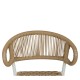 14840125 Σκαμπό Bar ArteLibre CEBU Λευκό/Φυσικό Αλουμίνιο/Rattan 60x60x99cm Φυσικό/Λευκό