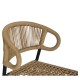 14840126 Σκαμπό Bar ArteLibre CEBU Μαύρο/Φυσικό Αλουμίνιο/Rattan 60x60x99cm Φυσικό/Μαύρο