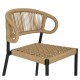 14840126 Σκαμπό Bar ArteLibre CEBU Μαύρο/Φυσικό Αλουμίνιο/Rattan 60x60x99cm Φυσικό/Μαύρο
