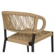 14840126 Σκαμπό Bar ArteLibre CEBU Μαύρο/Φυσικό Αλουμίνιο/Rattan 60x60x99cm Φυσικό/Μαύρο