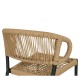 14840126 Σκαμπό Bar ArteLibre CEBU Μαύρο/Φυσικό Αλουμίνιο/Rattan 60x60x99cm Φυσικό/Μαύρο