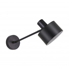 77-8323 SE21-BL-22-MS1 ADEPT BLACK WALL LAMP BLACK METAL SHADE+