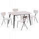 ΣΕΤ ΤΡΑΠΕΖΑΡΙΑΣ 5ΤΜΧ RAVEN HM21067.01 ΚΕΡΑΜΙΚΟ TOP ΛΕΥΚΟ ΜΑΡΜΑΡΟ--ΜΕΤΑΛΛΟ