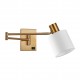 77-8364 SE21-GM-52-SH1 ADEPT WALL LAMP Gold Matt Wall lamp with Switcher and White Shade+