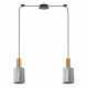77-8577 SE21-GM-4-BL2-GL1 ADEPT TUBE Gold Matt Pendant Smoked Glass+