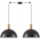77-8591 SE21-GM-4-BL2-MS40 ADEPT TUBE Gold Matt Pendant Black Metal Shade+