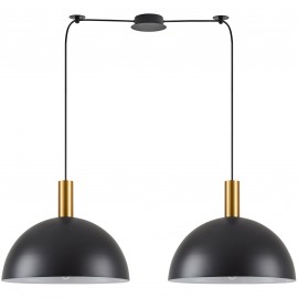 77-8591 SE21-GM-4-BL2-MS40 ADEPT TUBE Gold Matt Pendant Black Metal Shade+