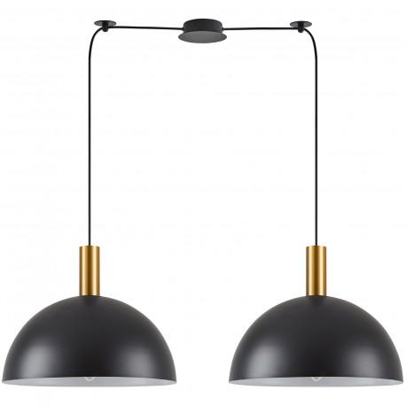 77-8591 SE21-GM-4-BL2-MS40 ADEPT TUBE Gold Matt Pendant Black Metal Shade+