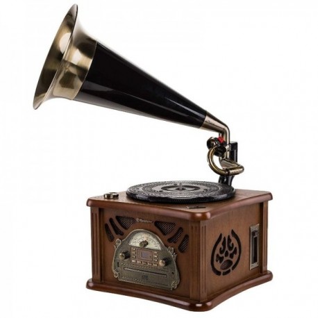 HIF-1850TUMPK Vintage Ξύλινο ΗiFi με Χοάνη Γραμμοφώνου HIF-1850TUMPK