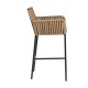 14840016 Σκαμπό ArteLibre KINTAMPO Μπεζ/Μαύρο Αλουμίνιο/Rattan 55x58x108cm Μπεζ/Μαύρο