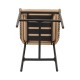 14840016 Σκαμπό ArteLibre KINTAMPO Μπεζ/Μαύρο Αλουμίνιο/Rattan 55x58x108cm Μπεζ/Μαύρο