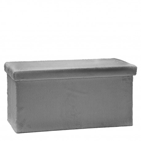 06514049 Πουφ Αναδιπλούμενο Γκρι Velure 76x38cm Γκρι