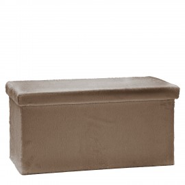 06514051 Πουφ Αναδιπλούμενο Τόρτορα Velure 76x38cm Καφέ/Tortora
