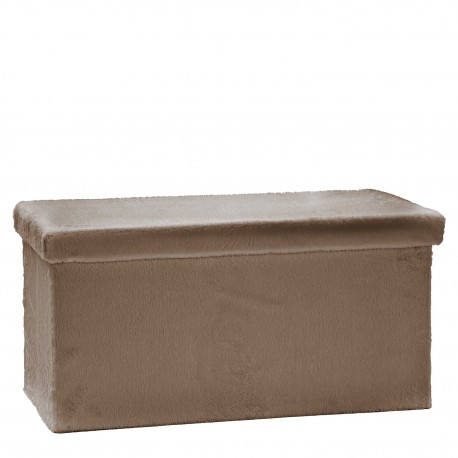 06514051 Πουφ Αναδιπλούμενο Τόρτορα Velure 76x38cm Καφέ/Tortora