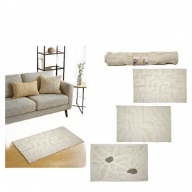 06514112 Χαλί Panna Ilary 100% Βαμβάκι 60x90cm Σε 4 Σχέδια Μπεζ