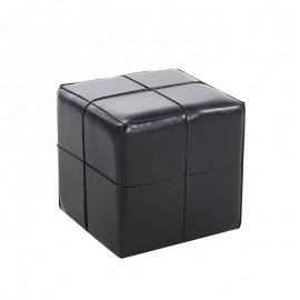 40-0613 ENZO BLACK PU ΣΚΑΜΠΟ 31X31X31εκ.