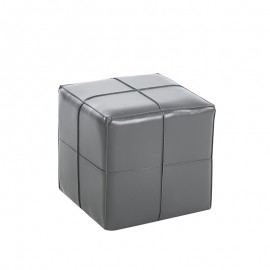 40-0613-1 ENZO GREY PU ΣΚΑΜΠΟ 31X31X31εκ.