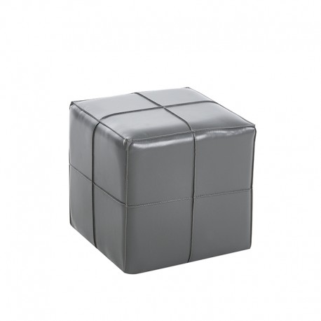 40-0613-1 ENZO GREY PU ΣΚΑΜΠΟ 31X31X31εκ.