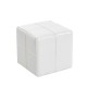 40-0613-2 ENZO WHITE PU ΣΚΑΜΠΟ 31X31X31εκ.