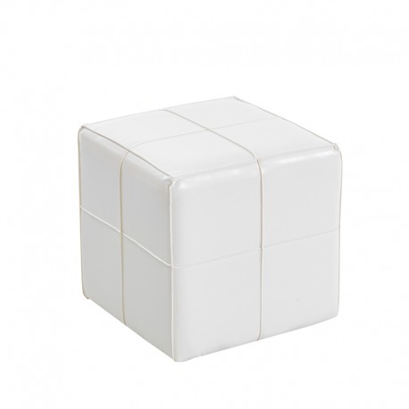 40-0613-2 ENZO WHITE PU ΣΚΑΜΠΟ 31X31X31εκ.