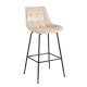 43-2803-2 ERMINA BEIGE VELVET ΥΦΑΣΜΑ 75εκ. ΣΚΑΜΠΟ ΜΕΤΑΛΛΙΚΟ 49X50X75-104εκ.