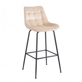 43-2803-2 ERMINA BEIGE VELVET ΥΦΑΣΜΑ 75εκ. ΣΚΑΜΠΟ ΜΕΤΑΛΛΙΚΟ 49X50X75-104εκ.