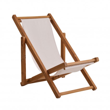 901-018 Σεζλόνγκ Luna φυσικό με μπεζ πανί 62 x 87-94 x 78,5-88 62x87-94x78,5-88 εκ.