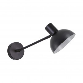 77-8325 SE21-BL-22-MS3 ADEPT BLACK WALL LAMP BLACK METAL SHADE+