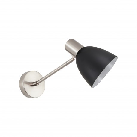 77-8332 SE21-NM-22-MS2 ADEPT WALL LAMP Nickel Matt Wall lamp Black Shade+