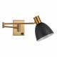 77-8367 SE21-GM-52-MS2 ADEPT WALL LAMP Gold Matt Wall lamp with Switcher and Black Metal Shade+