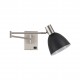 77-8376 SE21-NM-52-MS2 ADEPT WALL LAMP Nickel Matt Wall lamp with Switcher and Black Metal Shade+