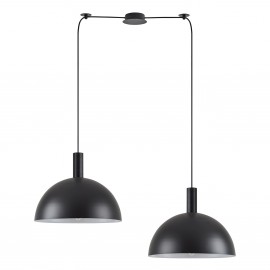 77-8500 SE21-BL-4-BL2-MS40 ADEPT TUBE Black Metal Shade Pendant+
