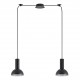 77-8557 SE21-BL-4-BL2-MS3 ADEPT TUBE Black Pendant Black Metal Shade+