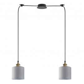 77-8735 SE21-BR-10-BL2-SH2  MAGNUM BRONZE Grey Shade Pendant+