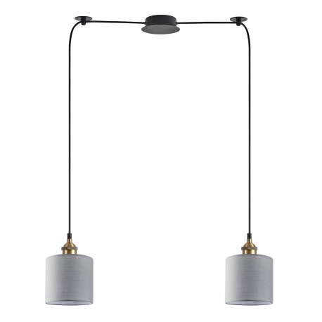 77-8735 SE21-BR-10-BL2-SH2  MAGNUM BRONZE Grey Shade Pendant+