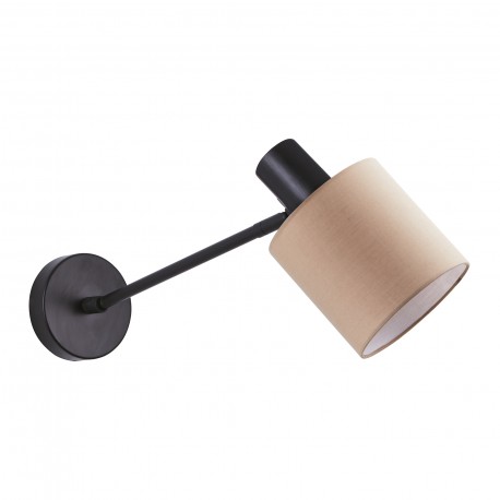 77-8869 SE21-BL-22-SH3 ADEPT WALL LAMP Black Wall Lamp Brown Shade+