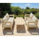 Ε2366,1 FLORIDA Living Set Σαλόνι Καθιστικό Κήπου-Βεράντας (4τ), Acacia, Μαξιλάρια Μπεζ