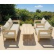 Ε2366,1 FLORIDA Living Set Σαλόνι Καθιστικό Κήπου-Βεράντας (4τ), Acacia, Μαξιλάρια Μπεζ