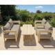Ε2366,2 FLORIDA Living Set Σαλόνι Καθιστικό Κήπου-Βεράντας (4τ), Acacia, Μαξιλάρια Cappuccino