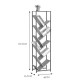 085-000035 Βιβλιοθήκη Orunta pakoworld oak- μαύρο μέταλλο 40x26.5x150εκ