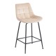 43-2804-2 ERMINA BEIGE VELVET ΥΦΑΣΜΑ 64εκ. ΣΚΑΜΠΟ ΜΕΤΑΛΛΙΚΟ 49X50X64-94εκ.